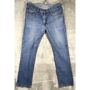 Goga Denim Jeans Men's 34x30 Distressed Straight Leg Blue Medium Wash